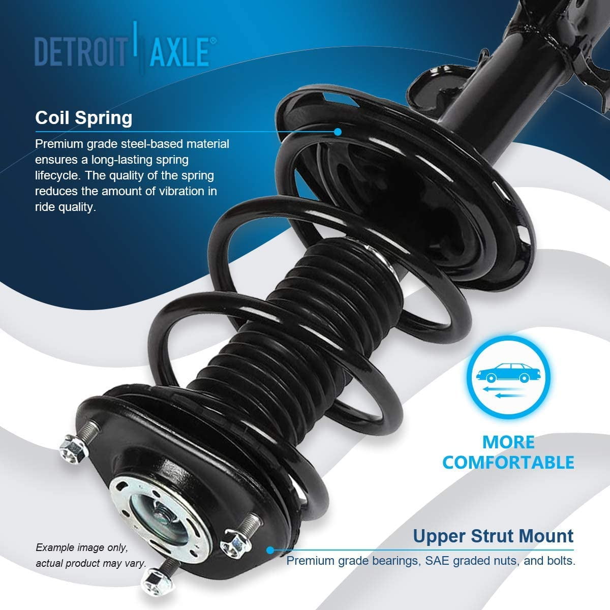 Detroit Axle - 8pc Struts Shocks Kit for 2006-2012 Toyota RAV4 [3.5L] Front Complete Struts w/Coil Spring Rear Shock Absorbers Front Rear Sway Bars Replacement Quick Install Ready Struts Assembly
