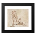 thumbnail image 2 of Alessandro Magnasco 14x12 Black Modern Framed Museum Art Print Titled - A Standing Woman Holding a Child, a Seated Male at Her Feet (First Half 18th Century?), 2 of 5