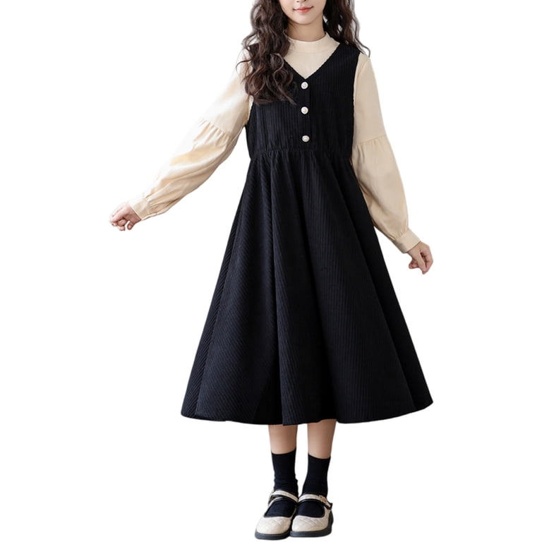 Thjrpqjfd Black Midi Dress Midi Dresses Black and Gold Dress Evening Dresses Toddler Outfits Thanksgiving Outfit Baby Family Photo Outfits Christmas