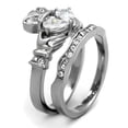 thumbnail image 3 of Women's Irish Heart Engagement Ring Band Set Anillo Para Mujer, 3 of 5
