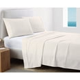thumbnail image 2 of A1HC 100% Organic Cotton Flat Sheet 300 TC, Wrinkle Resistant Soft Lustrous Sateen Weave Sheets, Queen 105" x 96", Cream, 2 of 7