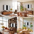 thumbnail image 6 of Indoor TV Cover for 40 Inch Flat Screen, Black White Stretch Fabric Dust Proof TV Screen Protector, Gradient Gray Monochrome Minimalist Stripe Slipcover Monitor Cover for LED LCD Smart TVs Computer, 6 of 9