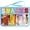 Snack-Blue, variant on Snack Bag for Travel - Clear Chenille Varsity Letter Flat Pouch with Zipper, 12.2×8.46 inch Waterproof Clear Nylon Preppy Patch Makeup Cosmetic tote Bags for Women Girls