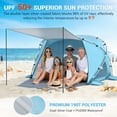 thumbnail image 5 of Aship Beach Tent for 6-7 Person, UPF 50+ Sun Shelter with 360° Ventilation & Large Canopy, Easy Setup Waterproof & Portable Tent for Beach Adventures, 5 of 11