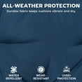 thumbnail image 4 of Outsunny Set of 2 Chaise Lounge Cushion, 4" Outdoor Lounge Chair Cushions with Non-Slip Ties, Waterproof and Fade Resistant, 21" x 72 ", Navy Blue, 4 of 9