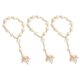 thumbnail image 1 of Pulsera con 12 atractivas cuentas acrílicas en forma de rosa con diseño de alas de ángel para mujer, color blanco cremoso y dorado., 1 of 7