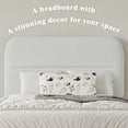 thumbnail image 3 of 4 EVER WINNER Twin Bed Frame with Headboard, Boucle Upholstered Platform Bed Frame wiith Rounded Corner, Soft Cloud Bed Frame, No Box Spring Needed, White, 3 of 8