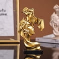 thumbnail image 3 of Mini Resin Lovers Statue Figurine Kissing Posture Model Craft Sculpture Ornament Home Decor Desktop Wine Cabinet Decoration (Sandstone color), 3 of 7