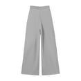 thumbnail image 5 of Fartey Wide Leg Sweatpants for Women 2025 Trendy High Waisted Drawstring Jogger Pants with Pockets Loose Casual Solid Color Fleece Sweatpant Gray S, 5 of 8