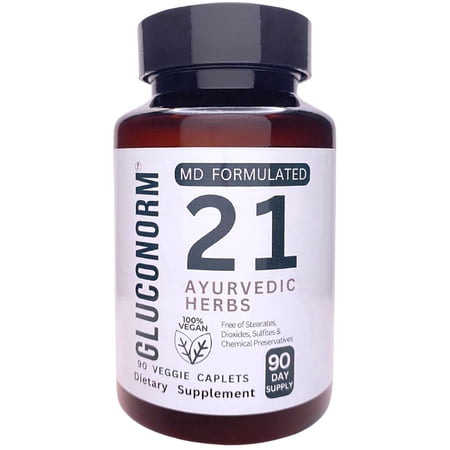 GlucoNorm MD-Formulated Advanced Glucose Support Supplement, Sugar Balance, 90 Caplets