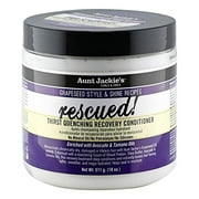 Aunt Jackie's Curls and Coils Quench Moisture Intensive LeaveIn Hair Conditioner for Natural Curls Coils and Waves Enriched with Shea Butter, White