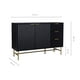 thumbnail image 3 of Credenza Bufetera Top Living con Puertas y Cajones Diseño Acanalado Negro y Dorado, 3 of 12