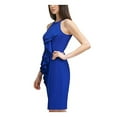 thumbnail image 3 of Vince Camuto Women's Halter Neck Laguna Crepe Body Con Dress Blue Size 8, 3 of 3