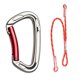 thumbnail image 1 of Cuerda de Seguridad de Nylon Cola Orejeras Prusik Loop Cord Lanyard Con Mosquetón Cuerda Prusik Escalada, 1 of 8