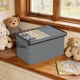thumbnail image 1 of Caja de almacenamiento para ropa con tapa Organizador plegable de tela Contenedor de ropa blanca Beige gris 44x25x21cm para armario Armario Estantería Mantas Juguetes, 1 of 6