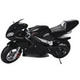 thumbnail image 2 of Floseru 50cc Pocket Rocket Motorcycle, 4-Stroke Mini Motorcycle Kids Motorcycle Gas Pocket Motorbike with Front Rear Disc Brakes, Racing Max Speed 25MPH Max Range 60min, 2 of 10