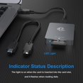 thumbnail image 2 of Lector de tarjetas CFexpress Tipo A Yuxing Adaptador USB3.1 Gen2 10 Gbps Gris oscuro, 2 of 5