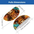 thumbnail image 2 of PhooArto 6 Pcs Cup Drawer Pulls, Highland Cow Colorful Flowers Shell Shape Handles Cabinet Knobs for Dresser Cupboard Closet Wardrobe with Screws, 2 of 7