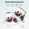 thumbnail image 2 of Salouo Vintage Buffalo Plaid Christmas Camper Print Unisex Bucket Hat, Outdoor Summer Beach Fishing Sun Hat Fun Outdoor Vacation Hat for Men Women Teens,Reversible Double-Side-Wear, 2 of 6