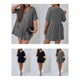 thumbnail image 4 of Camiseta mujer, Camiseta suelta para mujer Túnicas Cuello en V Manga corta Tallas grandes Tops casua Abanopi Gris/4X-grande, 4 of 7