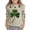 Khaki, variant on Girls St Patricks Day Print Three Quarter Sleeve Top For Kids Holiday Festive Party Wear Irish Green Pullover Hoodie 3-14Y
