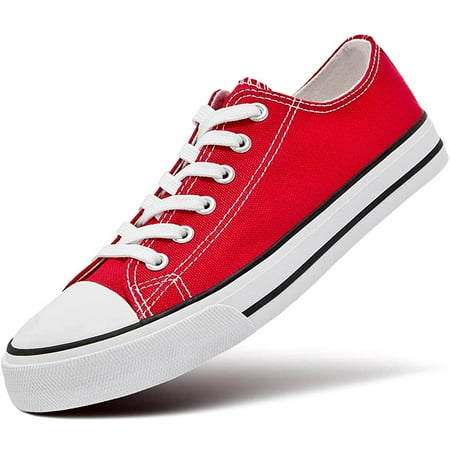 

Women’s Canvas Low Top Sneaker Lace-up Classic Casual Shoes Black and White