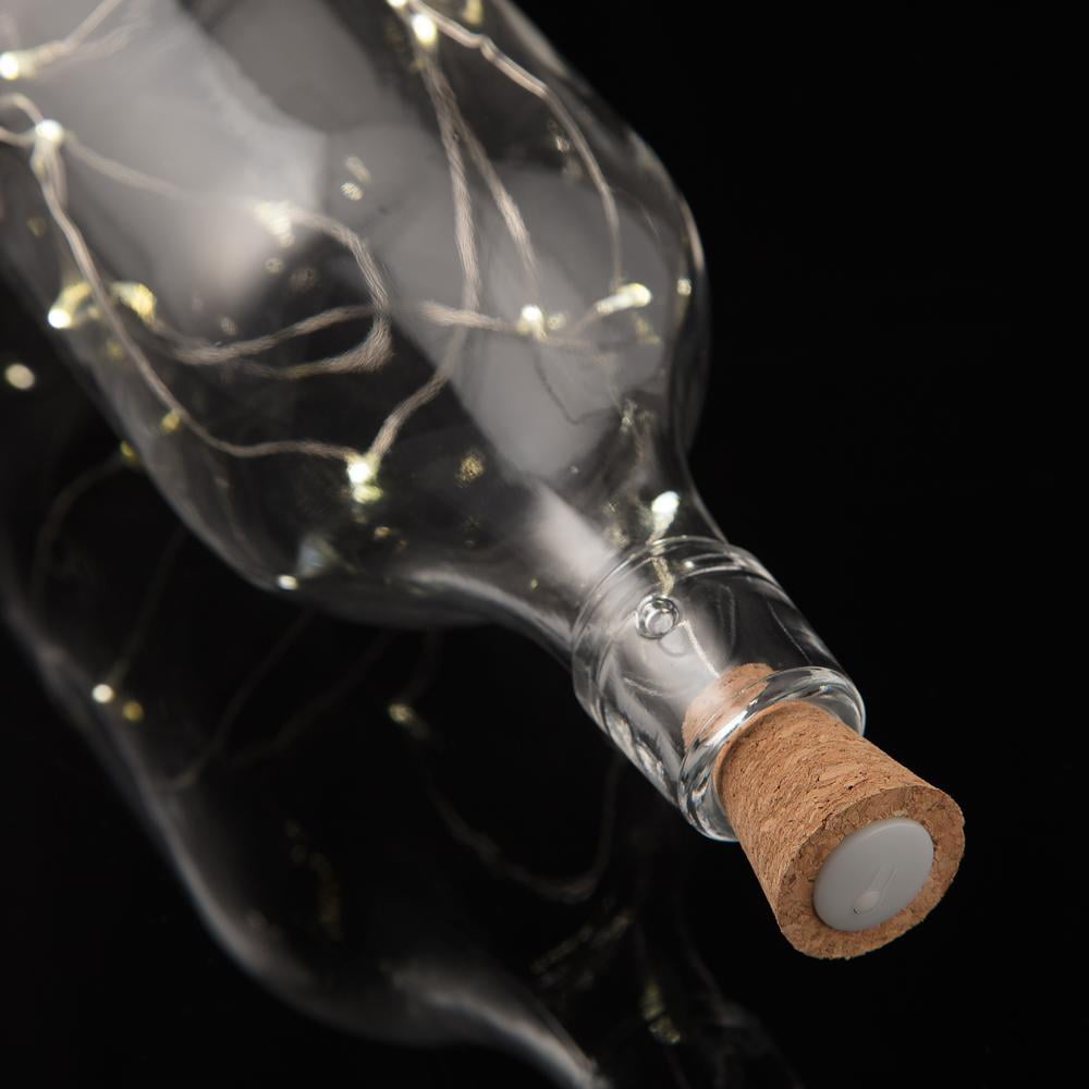 Real Cork Warm White LED Wine Bottle Stopper Lamp Fairy String Light