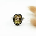 thumbnail image 5 of Antique Finish Lemon Quartz Gemstone Ring 925 Sterling Silver Ring Oxidized Artisan Statement Handmade Ring Size US 6.5, 5 of 7