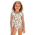 thumbnail image 3 of Abcomgle Kids One Piece Swimsuit Girls Ruffled Stretchy One Piece Swimsuit for Girls Cute Strawberry Graphic Girls Swimwear, 3 of 7