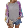 thumbnail image 3 of Pull-over à Col Rond à Manches Longues et Imprimé Floral pour Femmes, 3 of 7