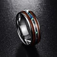 thumbnail image 5 of Oahu Jewelers Koa Escape Abalone 8mm Men Comfort Fit Ring, 5 of 7