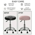 thumbnail image 5 of Chair Seat Cover, Elastic Round Stool Cover, Water-Resistant Soft Milk Silk Fabric, Versatile Durable Stretch Fit, Elegant Solid Color, Easy Care Machine Washable, 30x30x6cm, 5 of 6