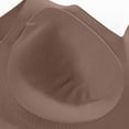 thumbnail image 5 of Dwellite Sports Bras for Women Solid Color Push Up Cozy Ribbed Wireless Full Support Sports Solid Color Everyday Bra Brown 36, 5 of 5