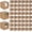 Tan, variant on 120 Set Individual Containers with Window, 3.54x3.54x3.54 Inch Kraft Paper Boxes, Tan Color Cube Shape Party Boxes for Wedding Birthday Easter Celebrations