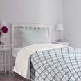thumbnail image 3 of Ambesonne Trellis Quilted Bedspread Set 2 Pcs, Lattice Like Nostalgic, Twin Size, Pale Blue White, 3 of 5