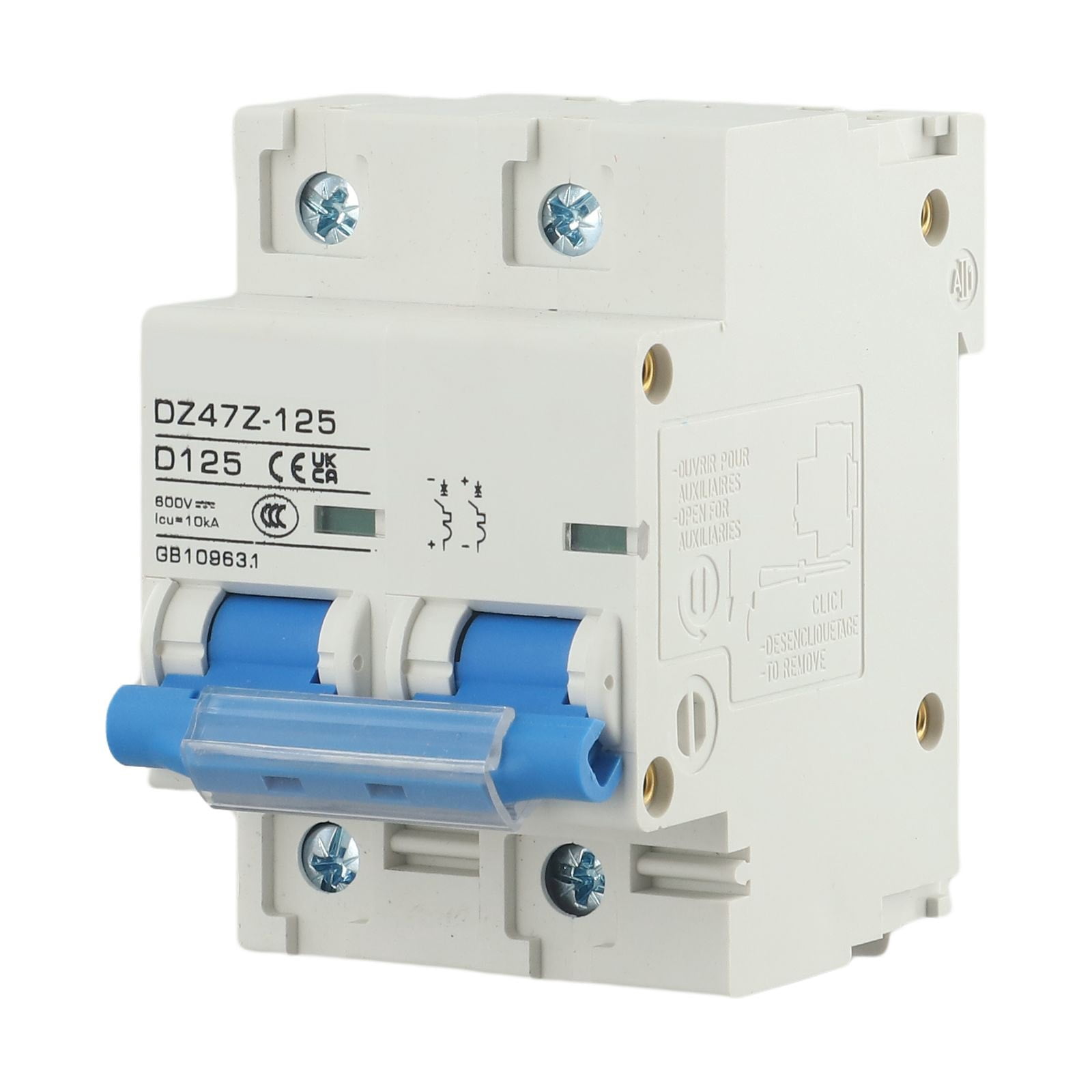 DC MCB for Solar PV 2P 125A 100A 80A 600V Circuit breaker PV Battery