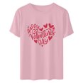 thumbnail image 4 of Cadeau de Saint-Valentin pour Femmes, T-shirt Décontracté à Manches Courtes et Col Rond avec Imprimé Arbre de Noël, 4 of 6