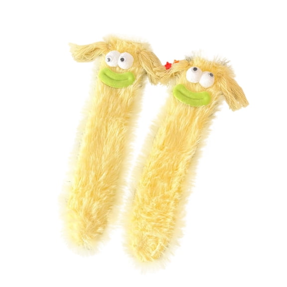 Gold Socks Women's Solid Color Funny Cute Cute Big Eyes Thickened Warm Plush Middle Tube Socks
