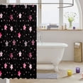 thumbnail image 3 of Manfei Modern Stars Shower Curtain 72Wx72L,Galaxy Theme Bathroom Curtain,Pink, 3 of 5