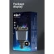 thumbnail image 4 of Cargador de coche retráctil Euro AL Car Accessories Starlight 4 en 1, cargador LED dinámico Starry Sky Roof, cables USB de carga rápida de 66 W, GlowCharge Pro de 240 W para hombre, SuperOne Cargador, 4 of 8