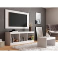 thumbnail image 3 of Centro Entretenimiento The Shop, Mueble de TV, Mesa y Marco blanco, 3 of 10