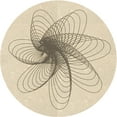 thumbnail image 1 of Ahgly Company Machine Washable Indoor Round Transitional Moccasin Beige Area Rugs, 6' Round, 1 of 7
