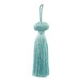 thumbnail image 2 of 3" (7.5cm) Small Bell Tassel | Craft Tassel # BT3,, Aquatic Blue #M17 (Light Teal Blue) Set of 12, 2 of 2