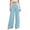 Light Blue, variant on Women's Lightweight Wide Leg Trousers with Pocket High Rise Button Closure Business Casual Pants Work office Dress Pants Loungewear Light Blue