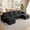 Black, variant on 137" U-Shape Modular Sectional Couch Green Corduroy Boneless Couches for Living Room,6 Seat Cloud Couch,Deep Seat Cushion,Wide Armrests