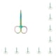 thumbnail image 1 of Vogacara Pinzas para cutículas de uñas, tijeras de acero inoxidable, resistentes al desgaste, convenientes, para doméstico, color titanio Color Titanio 10piezas, 1 of 6