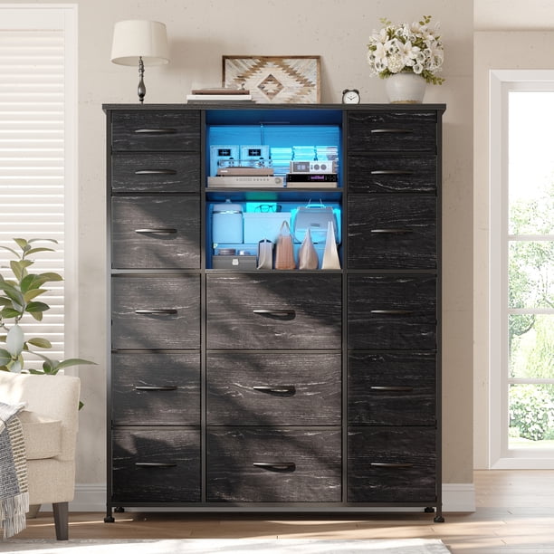 black tall dresser under $100 Snhomee 12-Drawers Tall Dresser for Bedroom main image 0