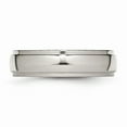 thumbnail image 3 of Grey Titanium Ring Band Wedding Ridged Standard Edge 6mm Polished, 3 of 6