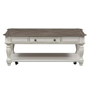 Magnolia Manor White Rectangular Cocktail Table