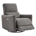 thumbnail image 2 of CHITA Electric Power Recliner Swivel Glider Set of 2, Upholstered Fabric Nursery Chair Living Room Reclining Sofa Chair, Metal, 2 of 11
